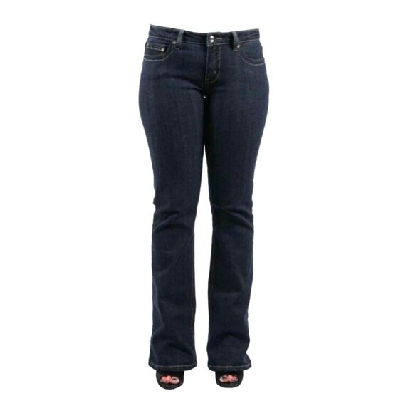 Boston Jean Woman 27 Company Rhinestone Low-rise Skinny Stretch Denim Boot Cut - Picture 2 of 14